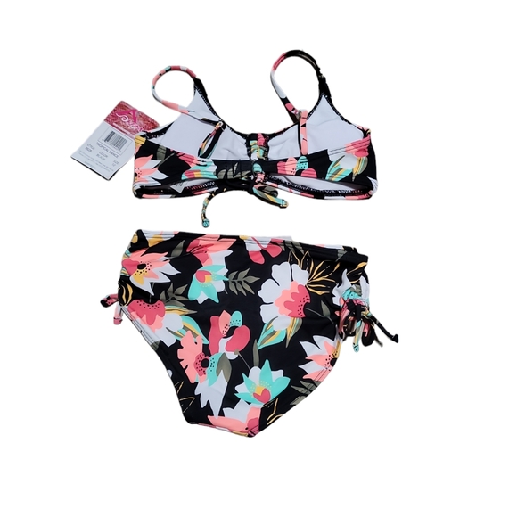 KANU Girls' Willow V-Neck Bikini Beach Sport 2-Piece Swimsuits - Picture 2 of 3